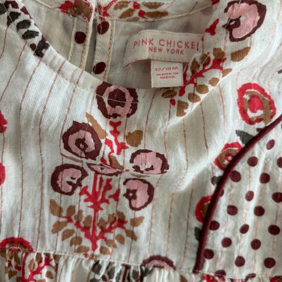 Bohemian Vibes Pink Chicken New York Dress Baby Girl 12-18 Months EUC - Picture 3 of 6